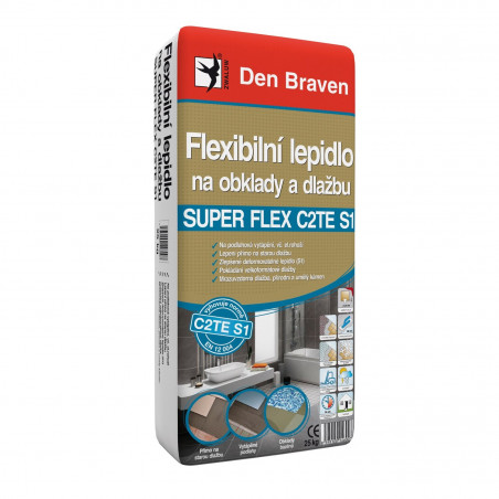Den Braven Flexibilní lepidlo na obklady a dlažbu SUPER FLEX C2TES1, 25 kg